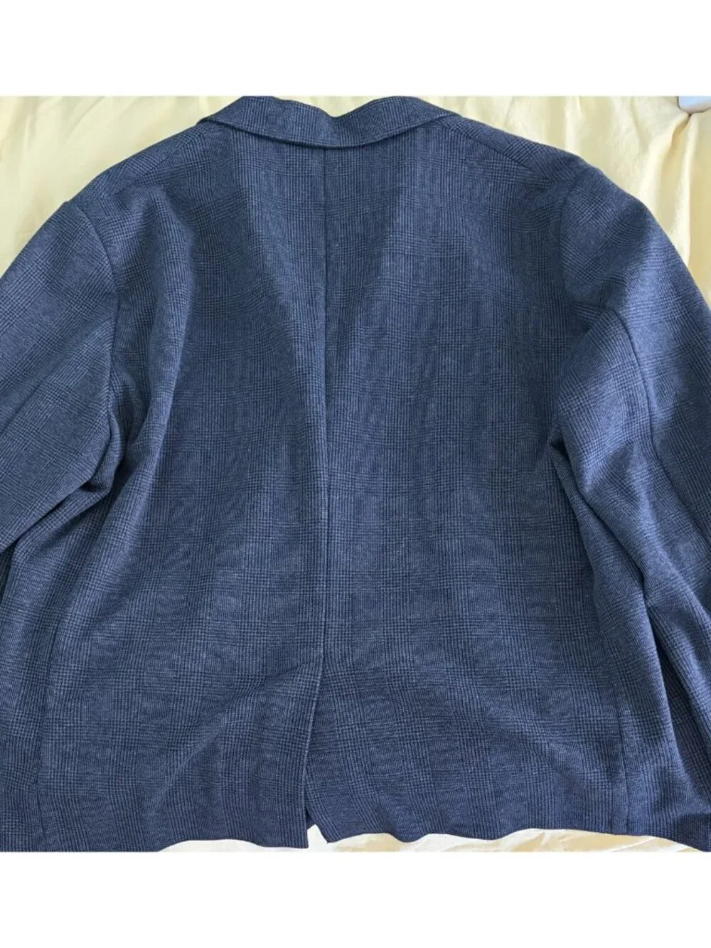 Uniqlo Comfort Knit Blazer Navy Glen Check 3XL